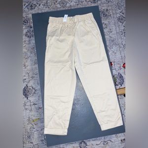 High rise pull in taper chino pant